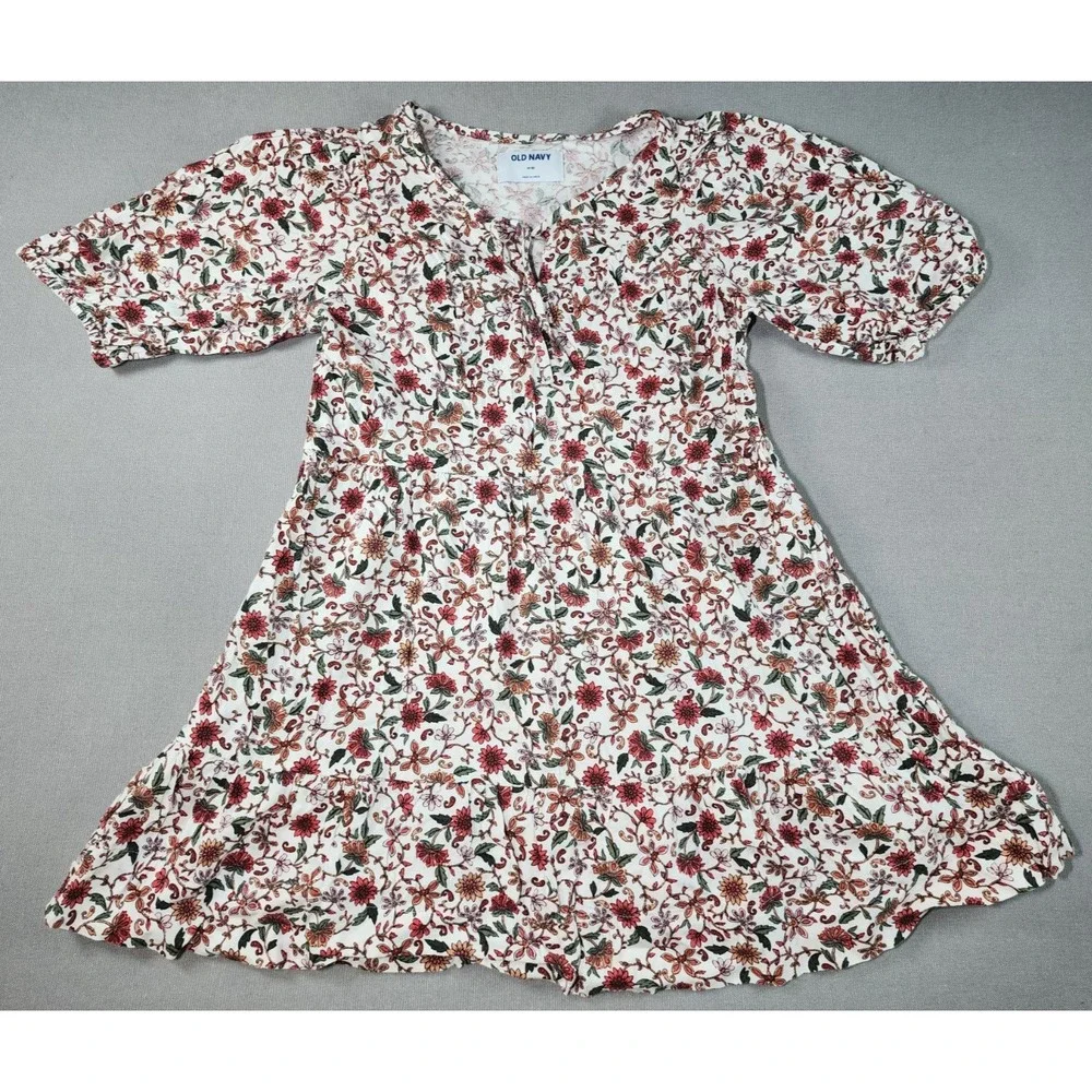 Old‎ Navy Girls Dress Medium 8 Floral Cottagecore Peasant Prairie